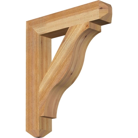 Ekena Millwork Funston Craftsman Rough Sawn Bracket, Western Red Cedar, 4"W x 22"D x 26"H BKT04X22X26FST04RWR